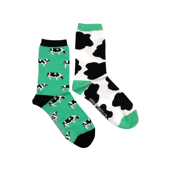 Cow Spot Crew Socks