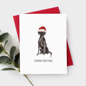 Labrador Black Christmas Card by Driven To Ink