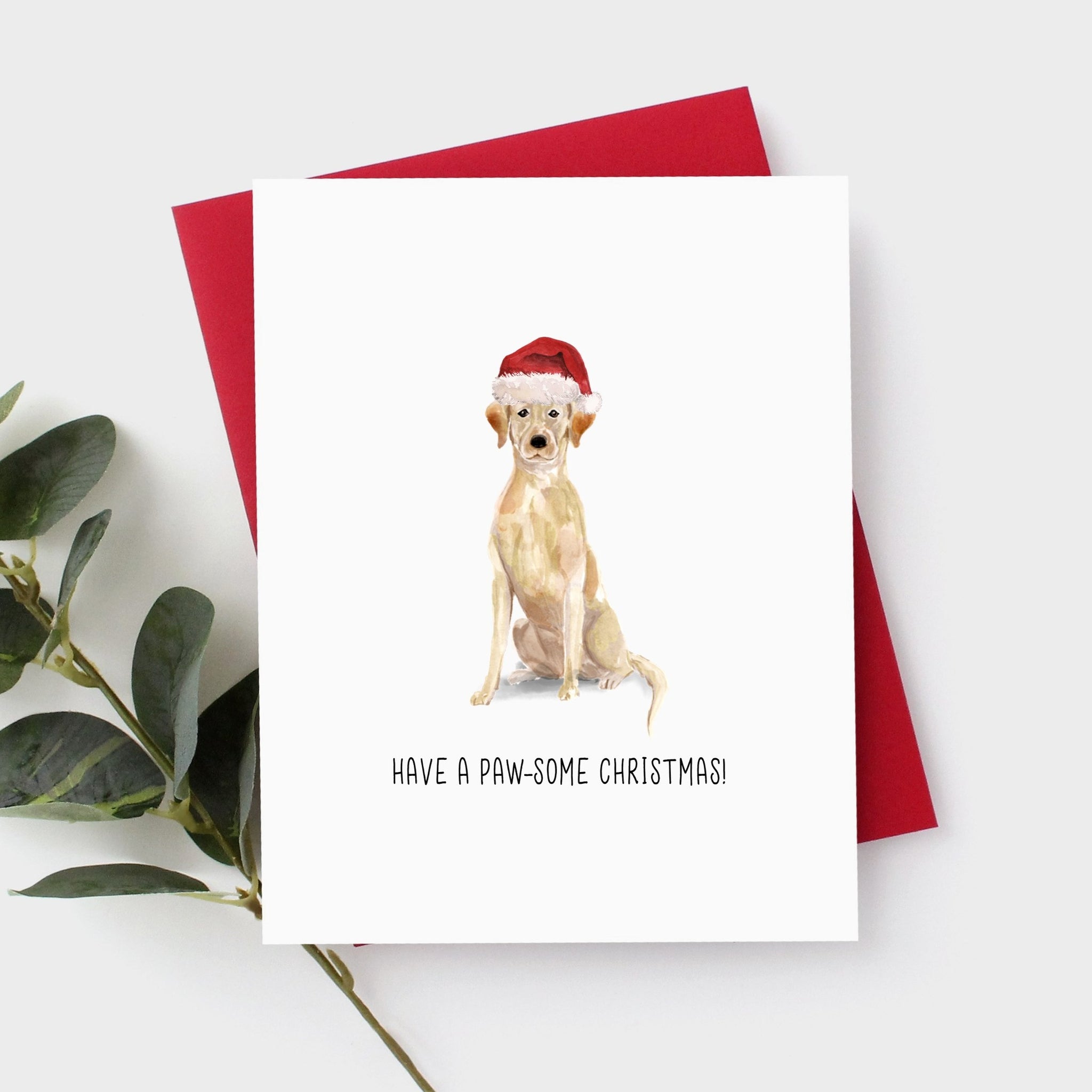 Labrador Yellow Christmas Card by Driven To Ink