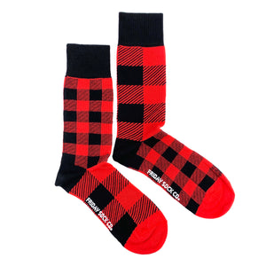 Red Plaid Mid-Calf Socks