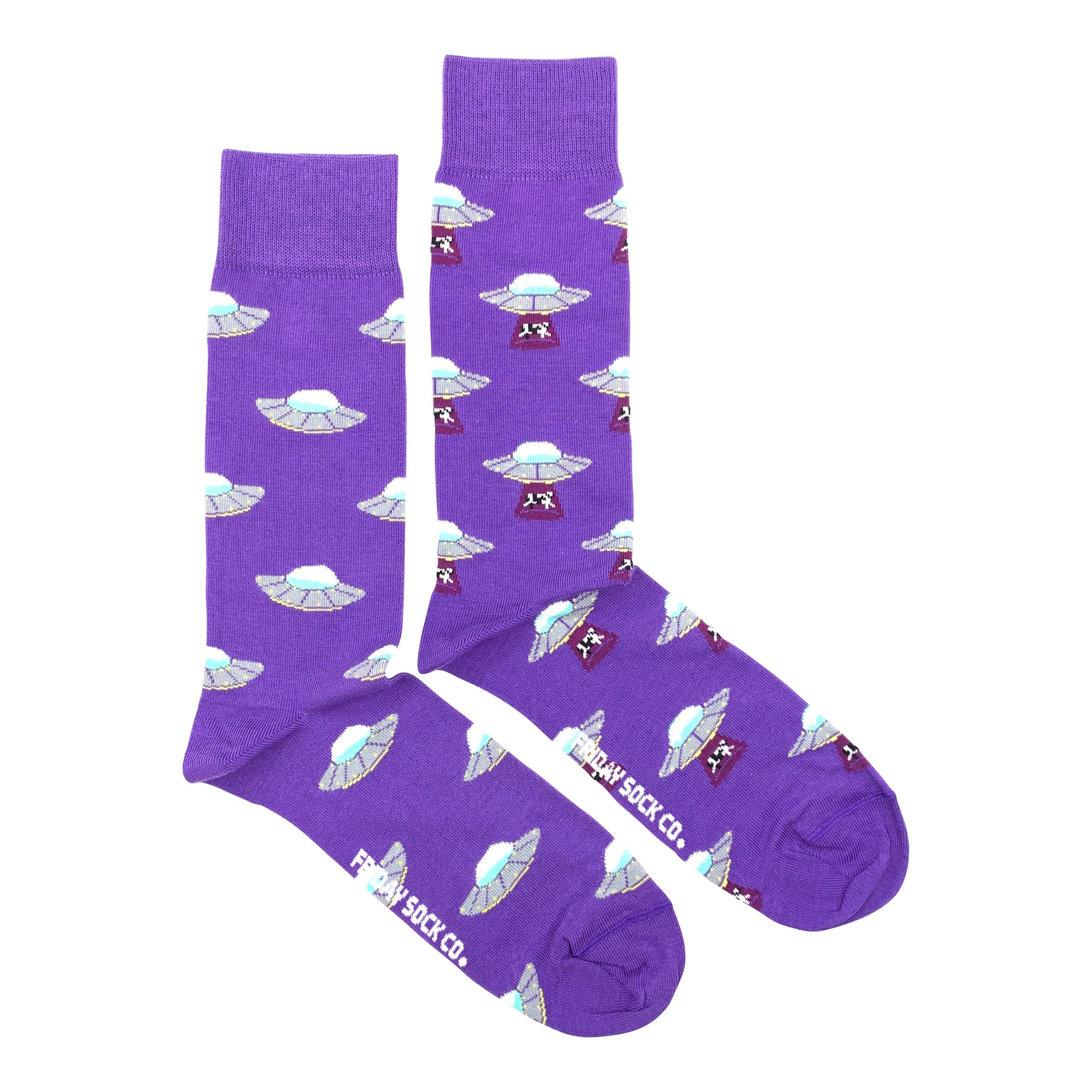 Cow & UFO Mid-Calf Socks