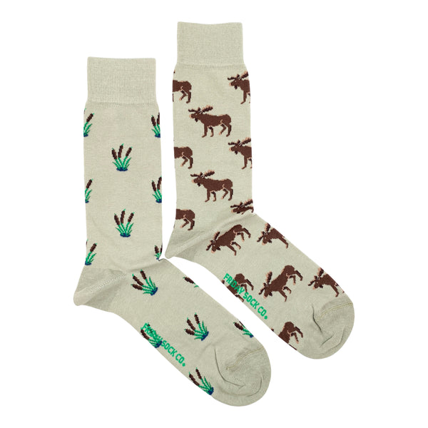 Moose & Cattail Mid-Calf Socks
