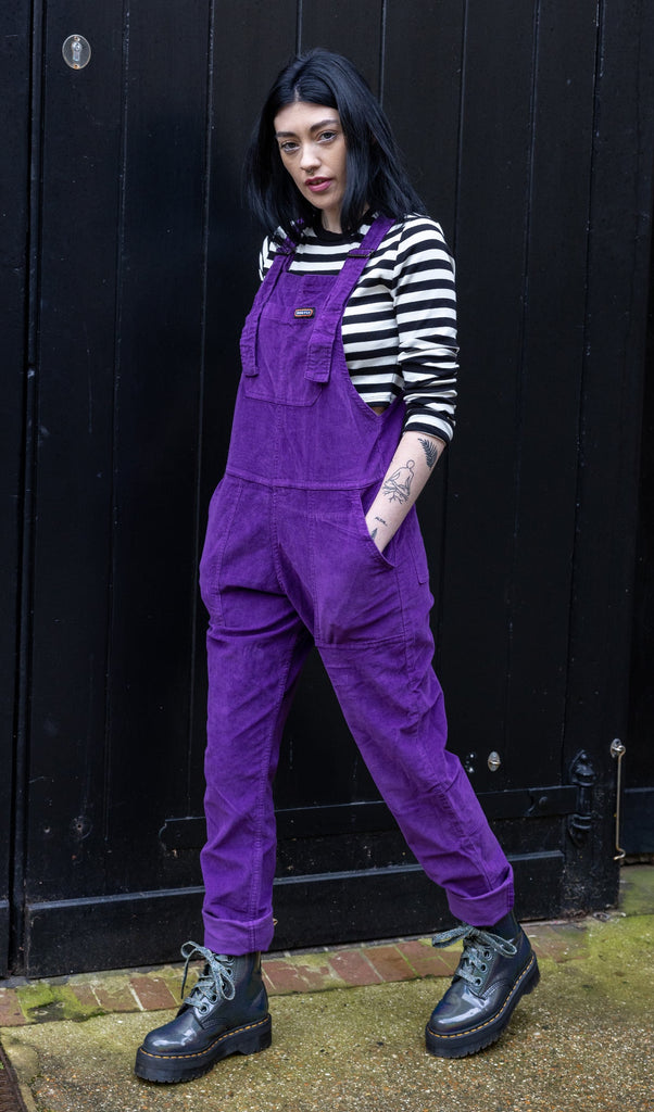Purple Magic Stretch Cord Dungarees Pinpoint Clothing Gifts