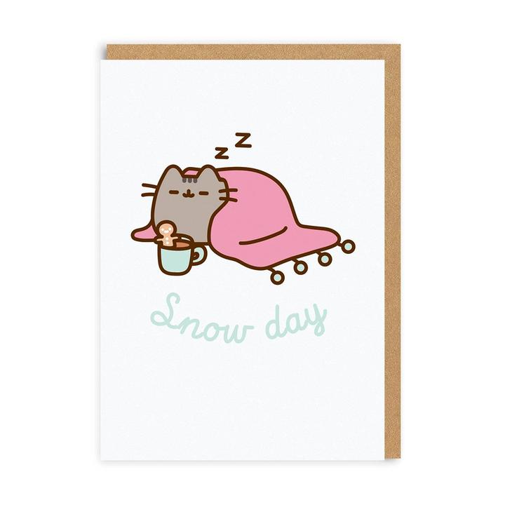 Pusheen Snow Day Card by Ohh Deer