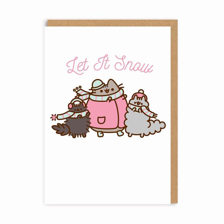 Pusheen Let It Snow Card by Ohh Deer