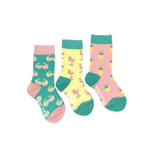 Kid's Flamingo, Pineapple & Sunglass Socks