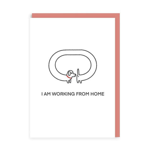Working From Home Greeting Card