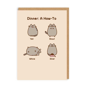 Pusheen Dinner: A How-To Card
