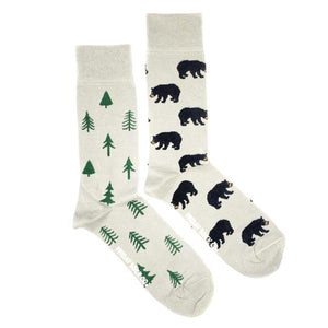 Bear & Tree Mid-Calf Socks