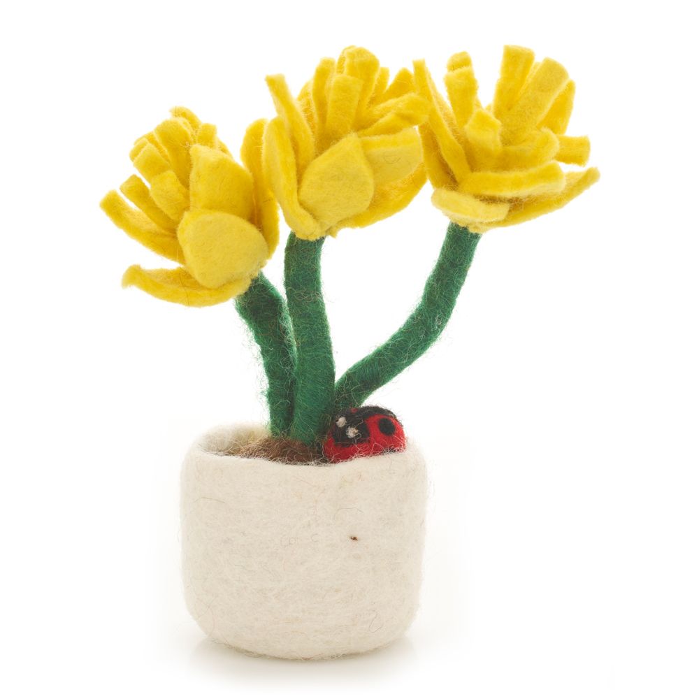 Felt Daffodil Potted Plant