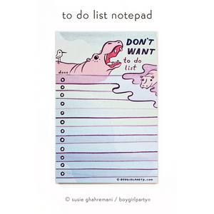 Reluctant Hippo To Do List