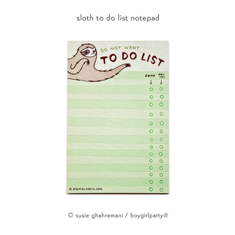 Sloth To Do List