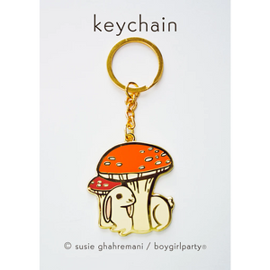 Bunny Mushroom Keychain