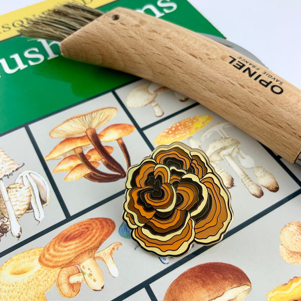 Turkey Tail Mushroom Pin