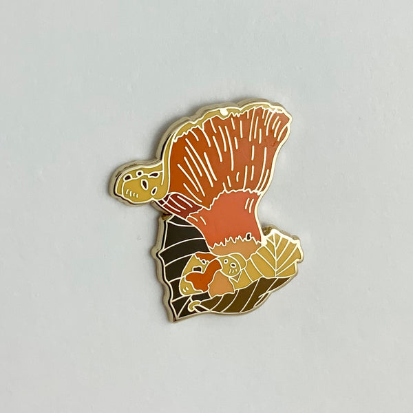 Lobster Mushroom Pin