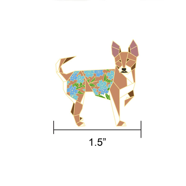 Chihuahua Dog Pin Fawn