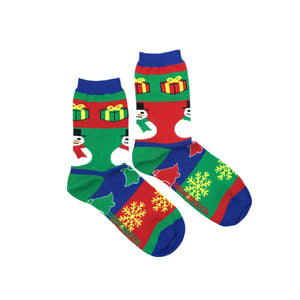 Ugly Christmas Snowman Crew Socks