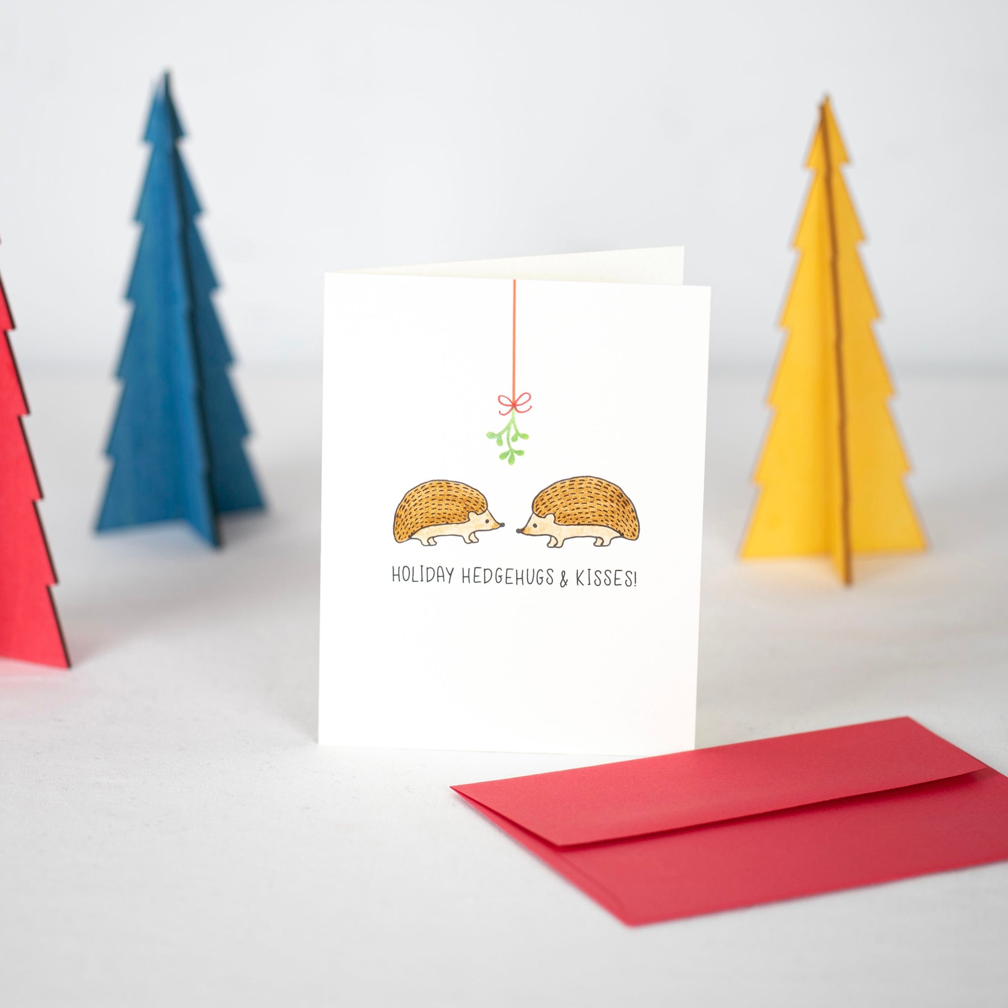 Holiday Hedgehugs & Kisses Card by Driven To Ink