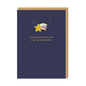 Congratulations On Your Graduation Enamel Pin Greeting Card by Ohh Deer