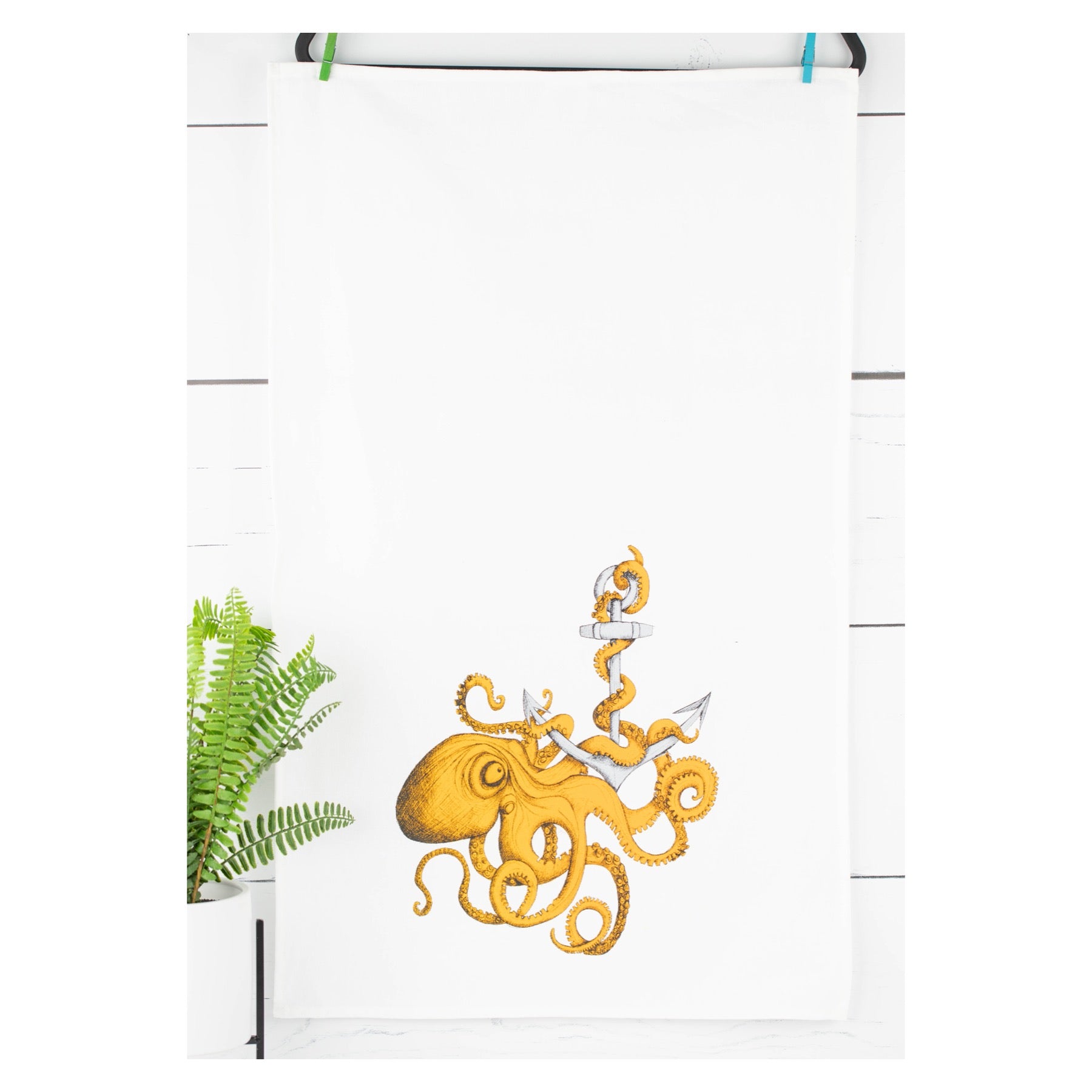 Octopus Anchor Tea Towel