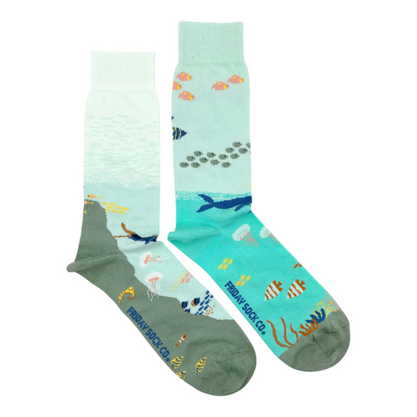 Underwater Scene Mid-Calf Socks