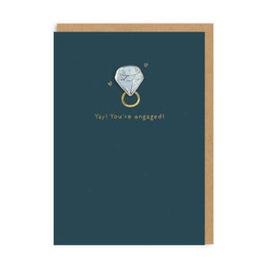 Engagement Enamel Pin Greeting Card by Ohh Deer