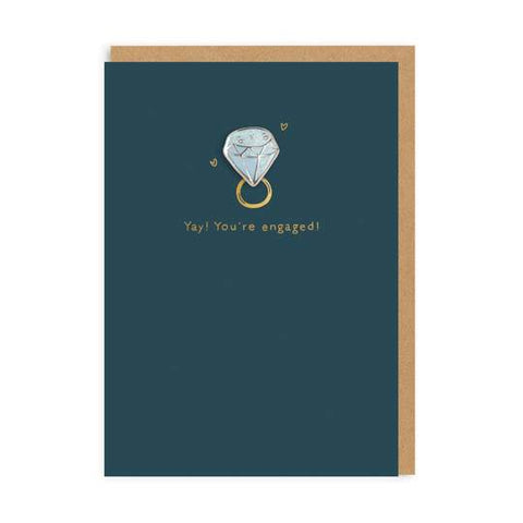 Engagement Enamel Pin Greeting Card
